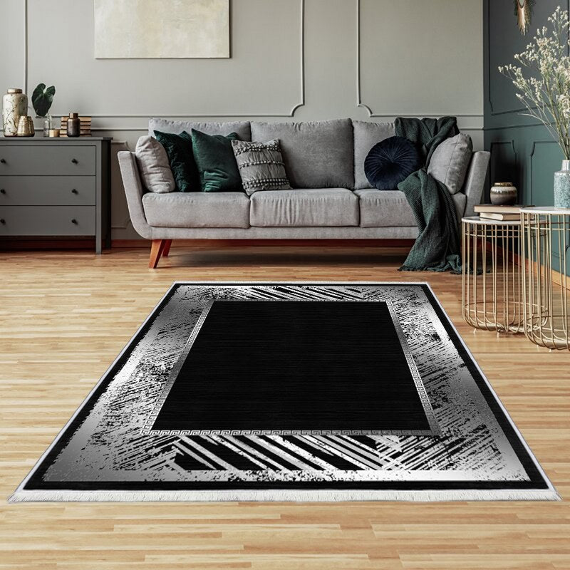 Washable carpets in black