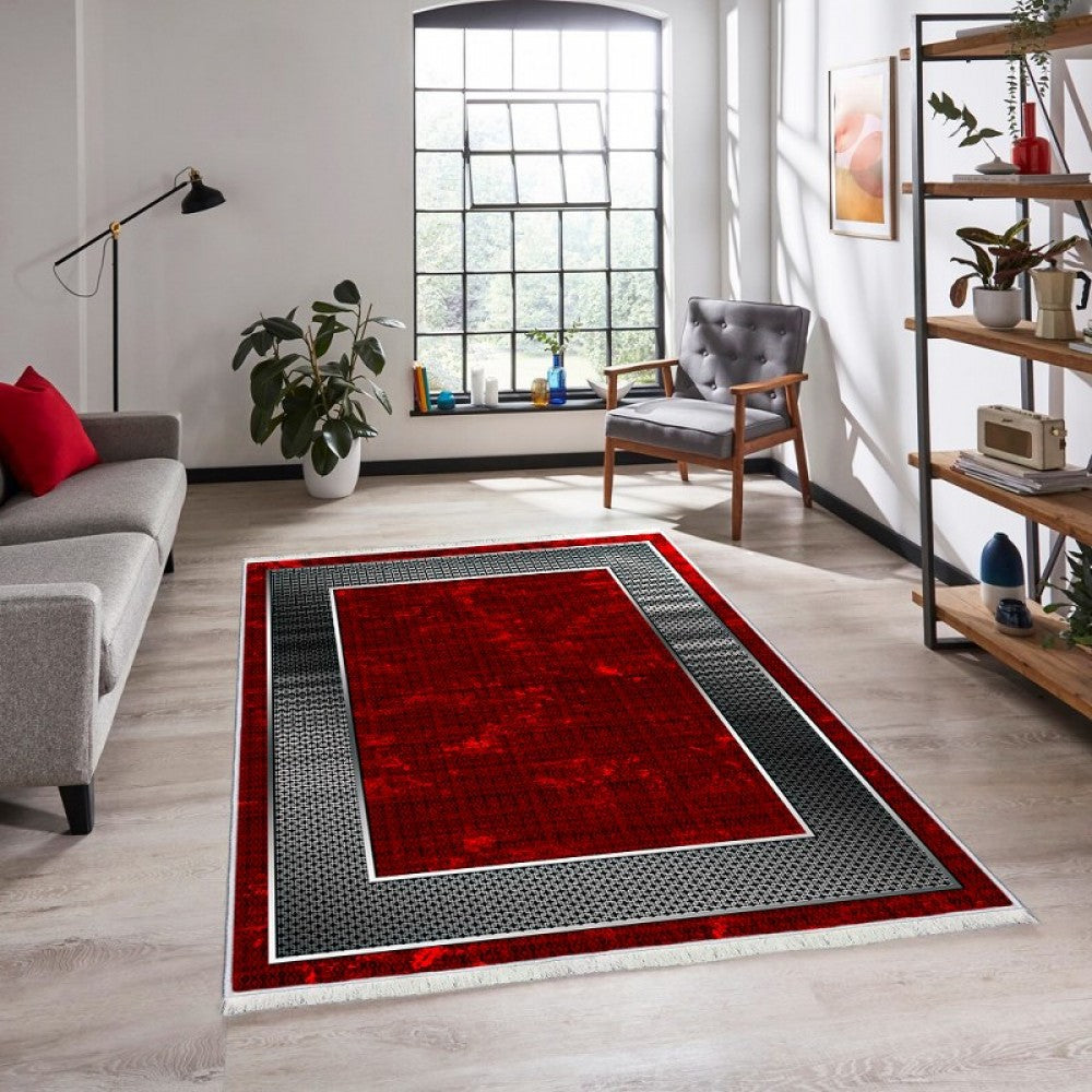 Washable carpets in red